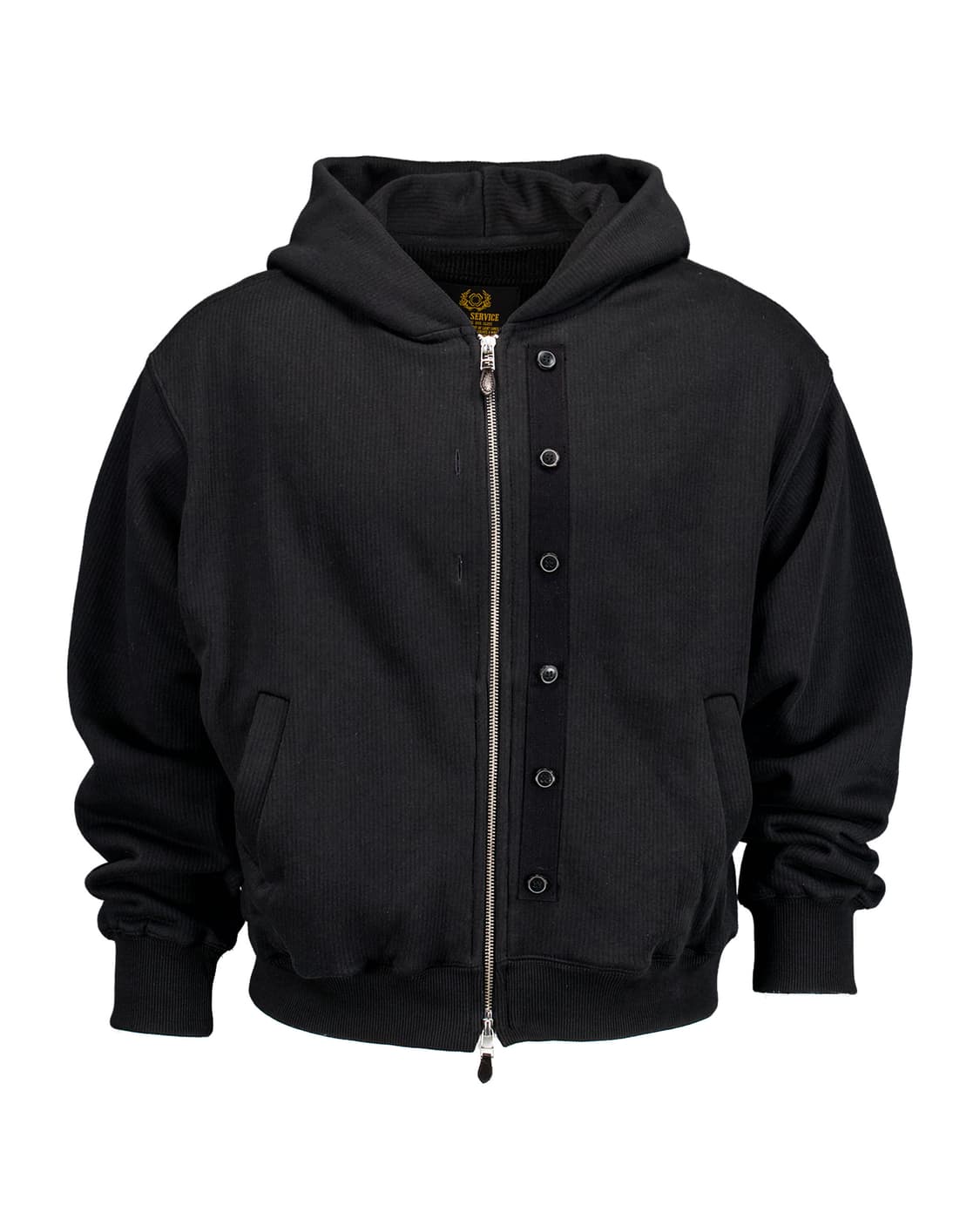 포그서비스 밀리터리 버튼 후드집업 상품이미지3