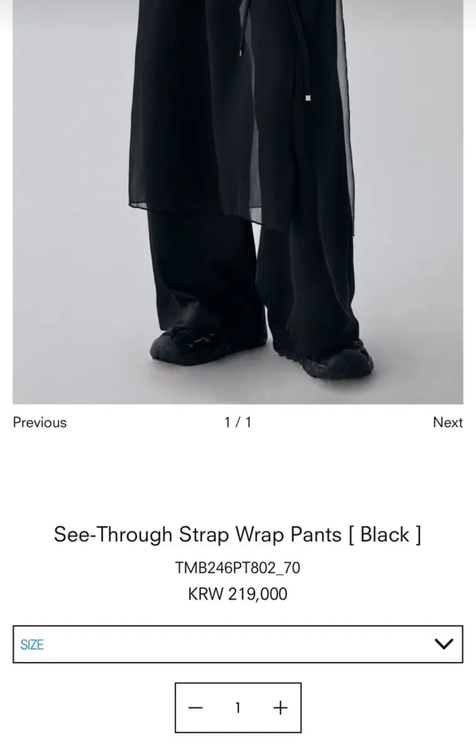 [새상품] 트리밍버드 시스루 스트랩 랩 팬츠 Strap Wrap Pant 상품이미지2