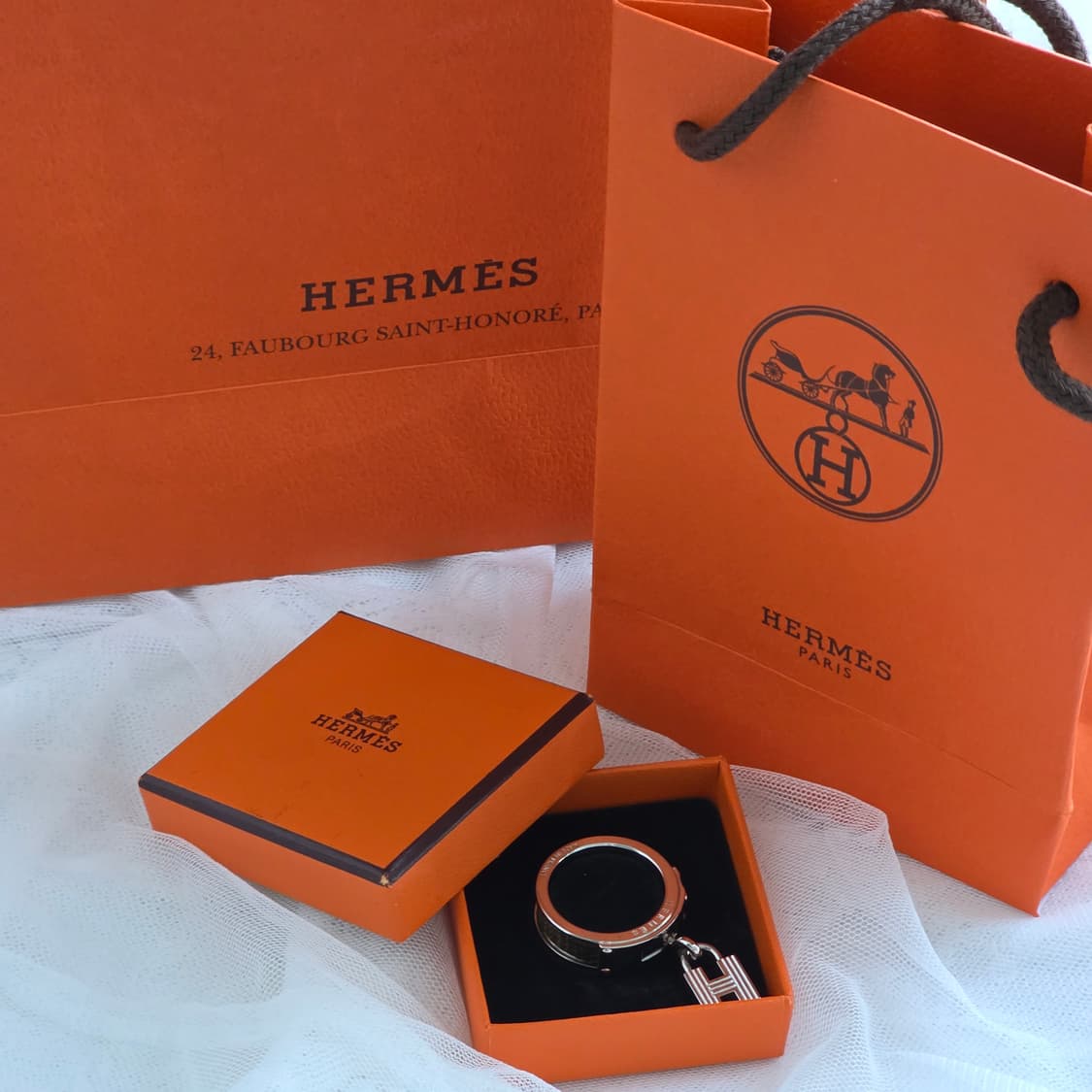 에르메스 은장 켈리 스카프링 리자드 레더 상품이미지2
