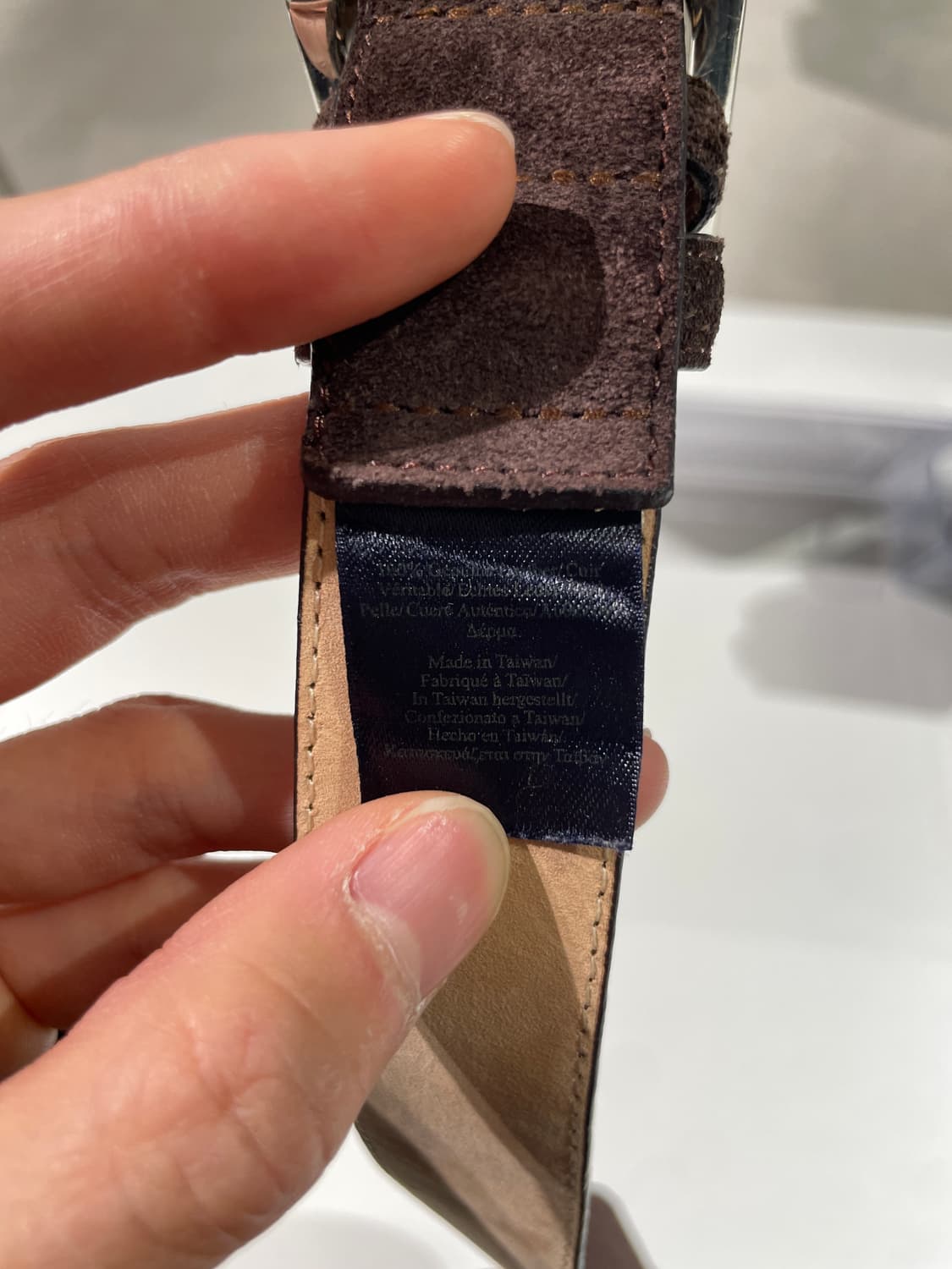 브룩스 브라더스 다크 브라운 레더 벨트 상품이미지8