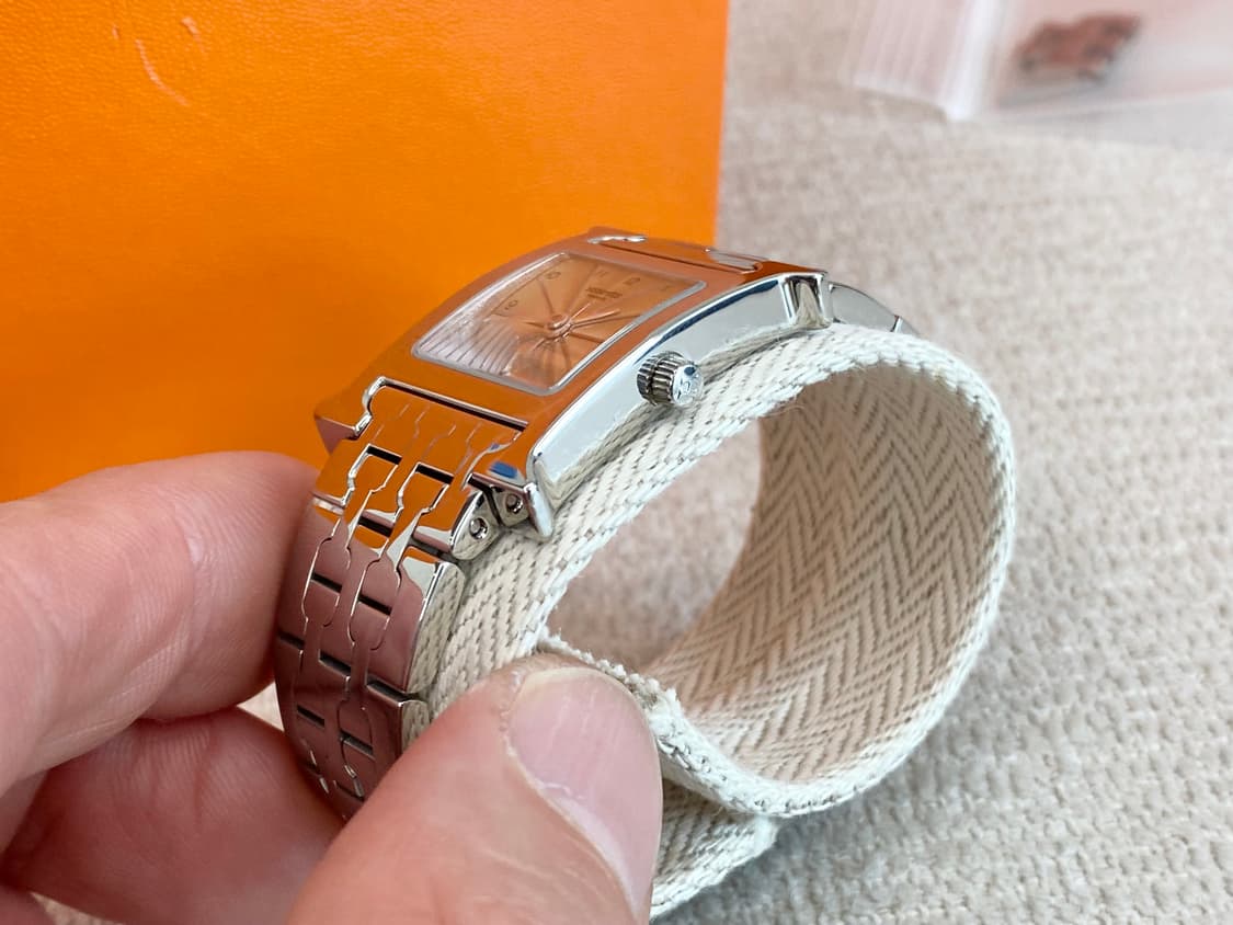 에르메스 H아워 1.210 인디핑크 스틸 여성용 쿼츠 PM 사이즈 상품이미지8