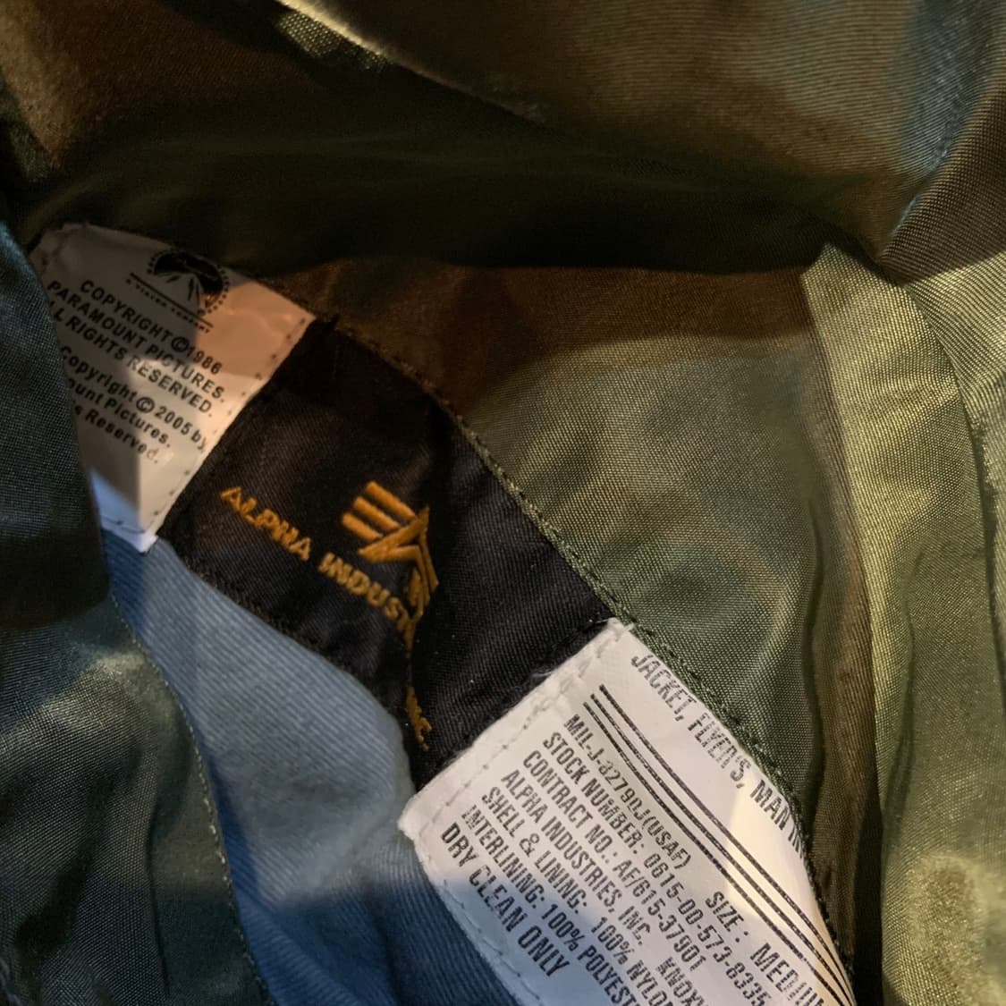 알파 MA-1 탑건 에디션 플라이트 자켓 M 100~105 상품이미지4