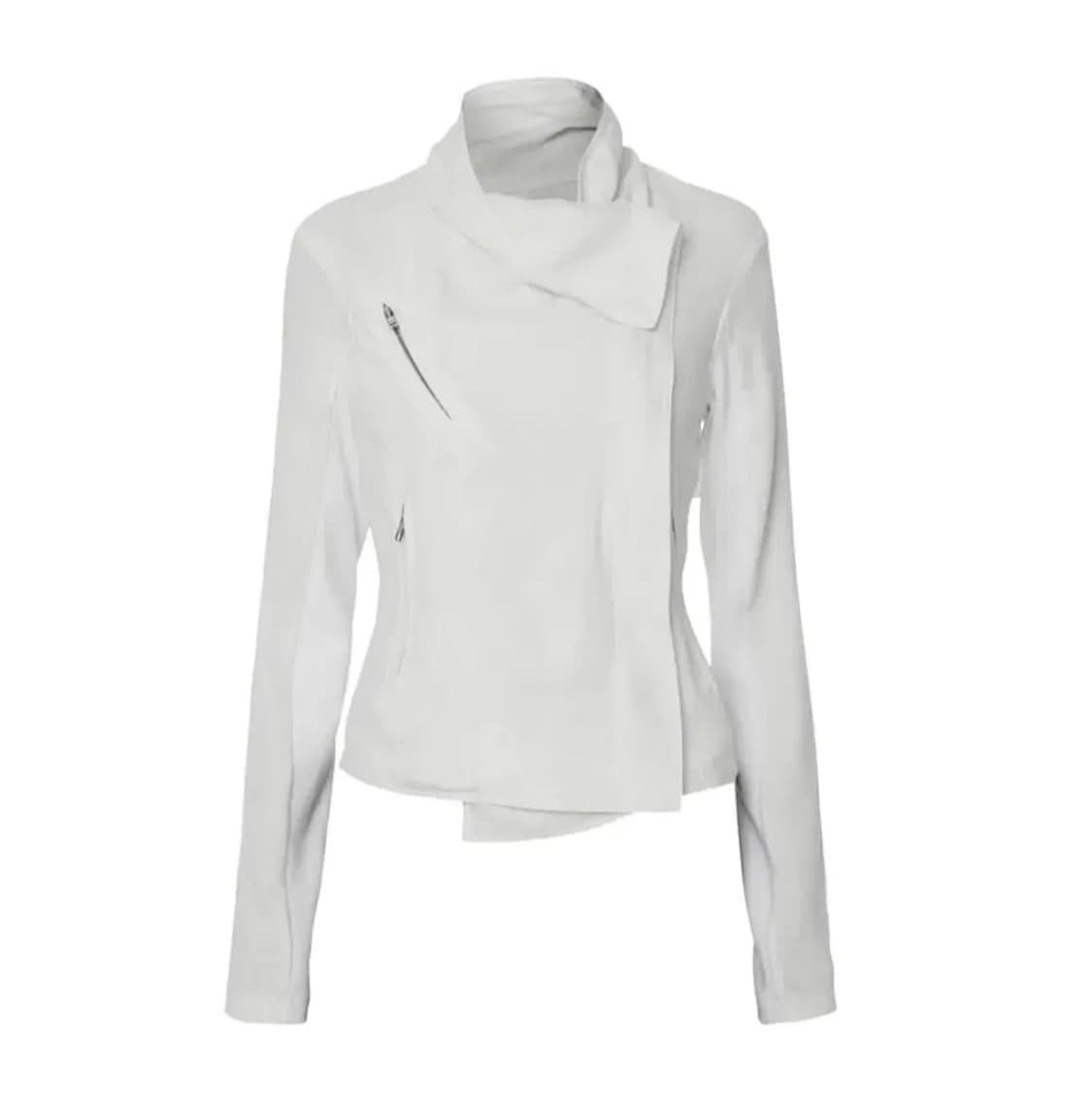 플레어업 바이커자켓 화이트 1size 상품이미지1