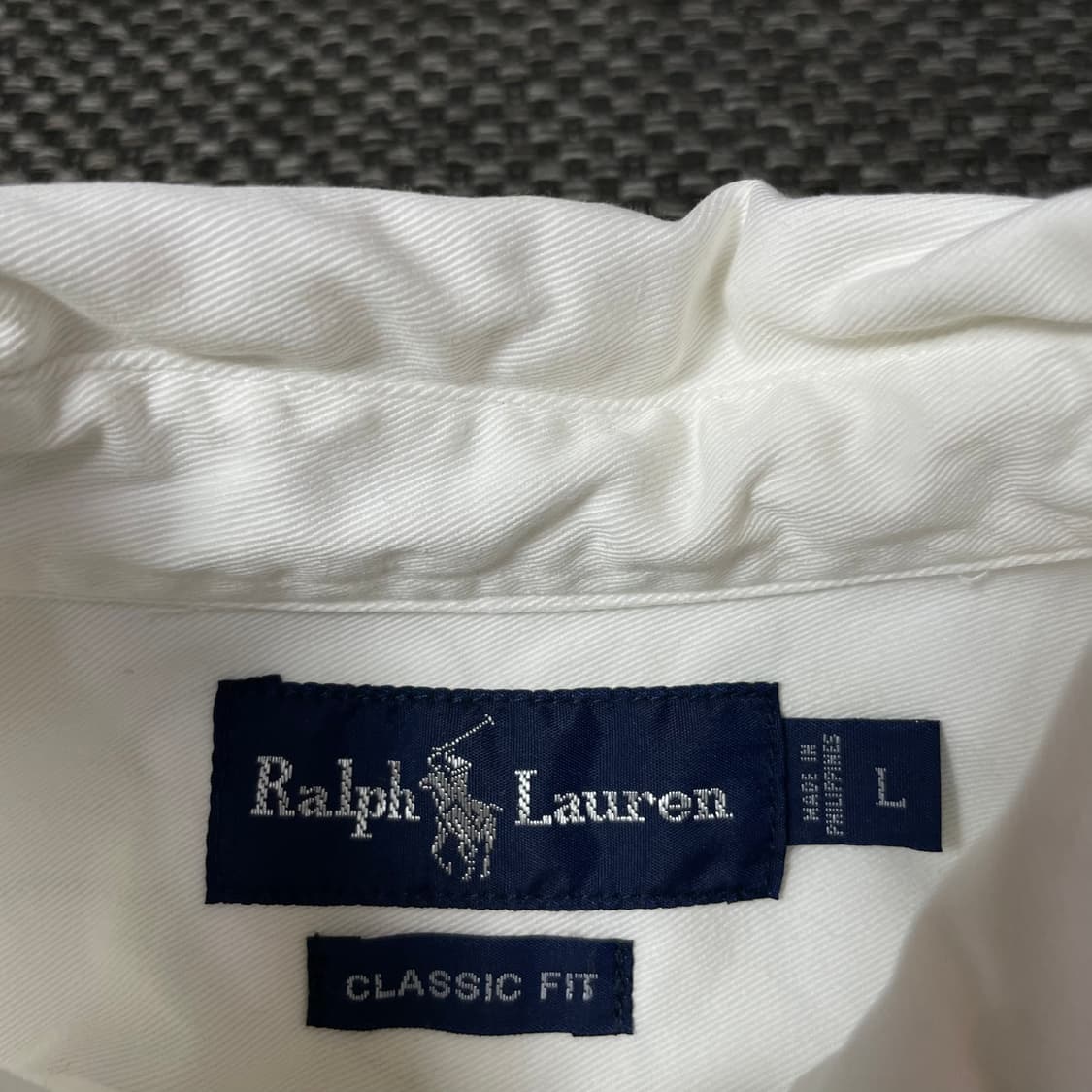폴로랄프로렌 화이트 원포켓 블루포니 반팔 셔츠 클래식핏 L 상품이미지4