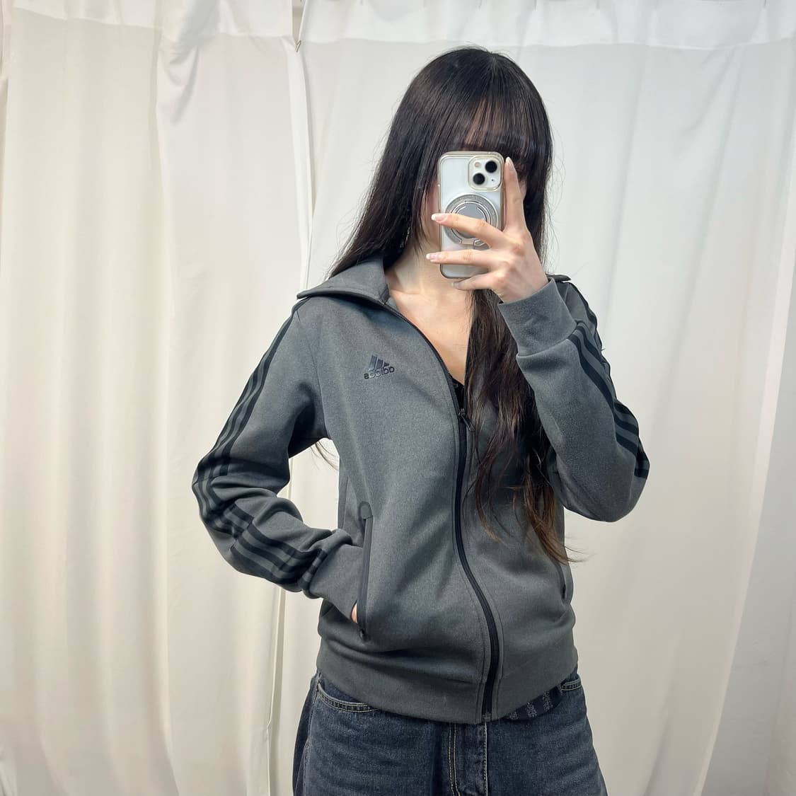 Adidas Charcoal Track Jacket 상품이미지2