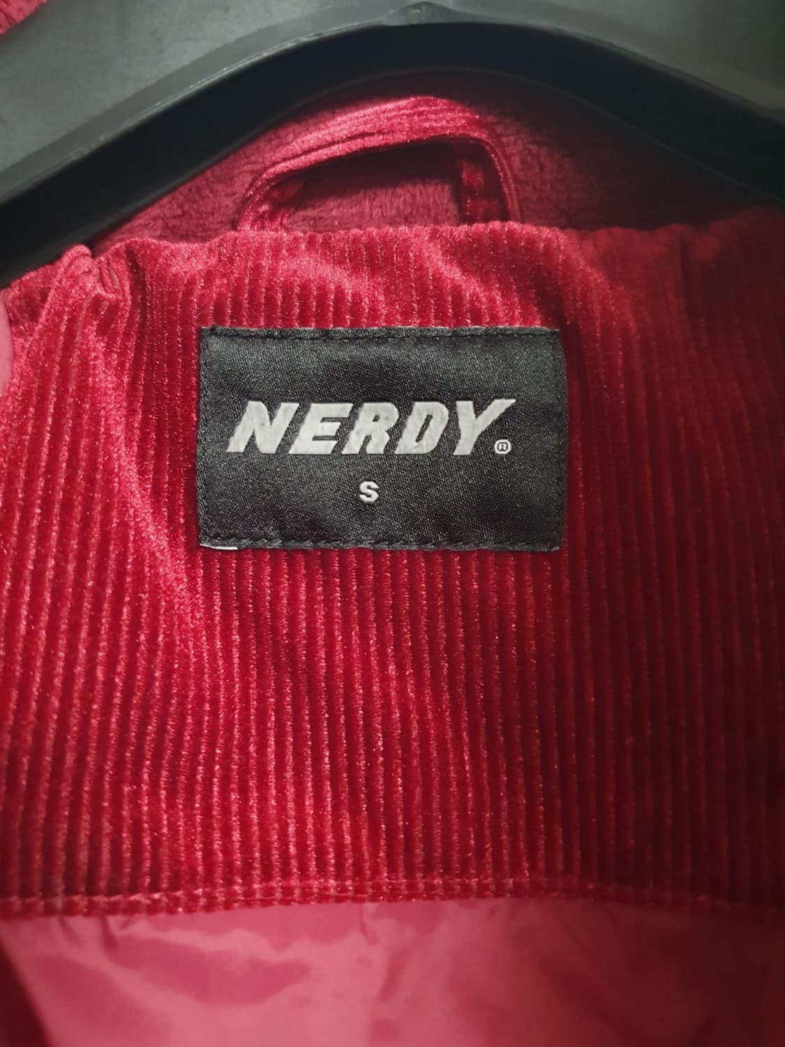 버건디 코듀로이 벨벳 다운 자켓 – 널디 / 숏기장 / S 상품이미지8