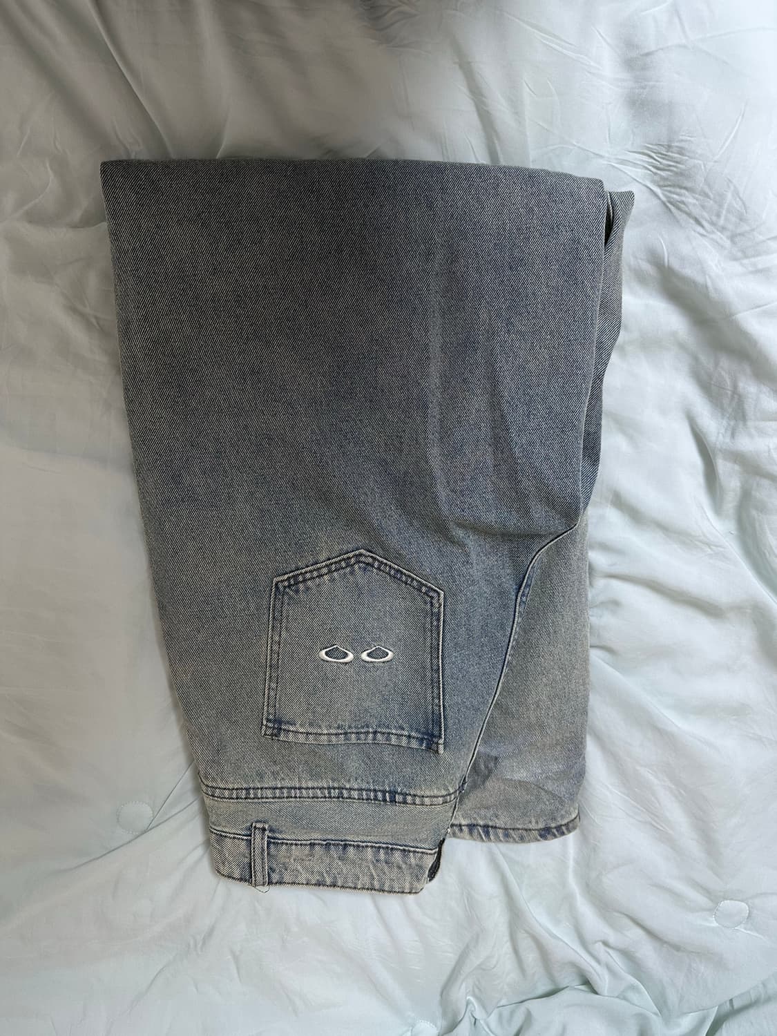 스켈리웩 벌룬핏 커브드 멀티 다트 데님[틴빈티지블루] 상품이미지3