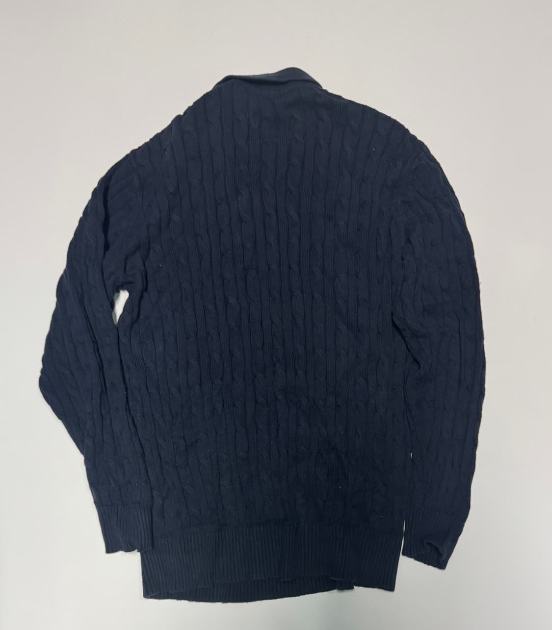us폴로 꽈배기 케이블 니트 XL 네이비 상품이미지2