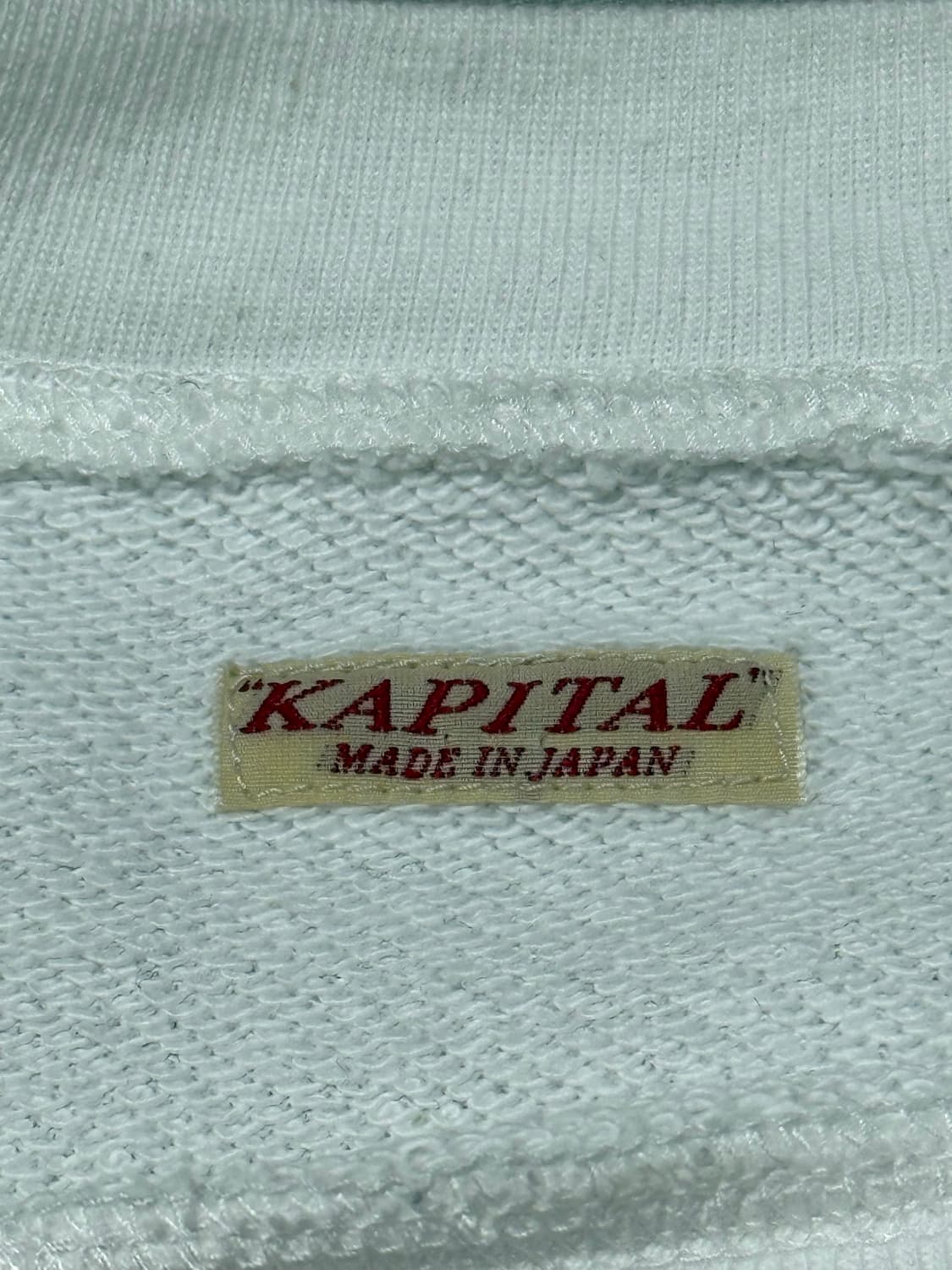 캐피탈 에코 플리스 크루 스웨트셔츠 화이트 2사이즈 상품이미지5