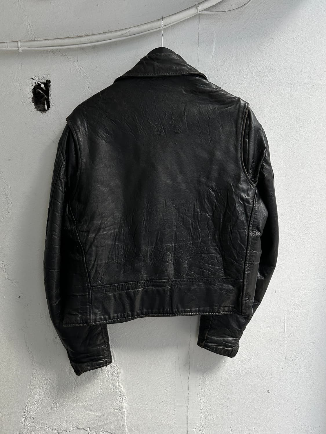 70's Sears 빈티지 레더 라이더 자켓 모터사이클 바이커 자켓 상품이미지4