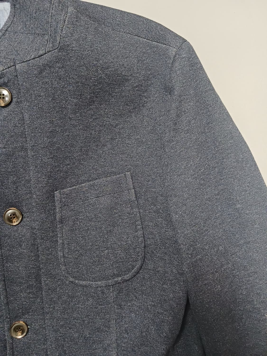 [105] 헤지스 차이나 카라 슬림핏 캐쥬얼 자켓 네이비 상품이미지3