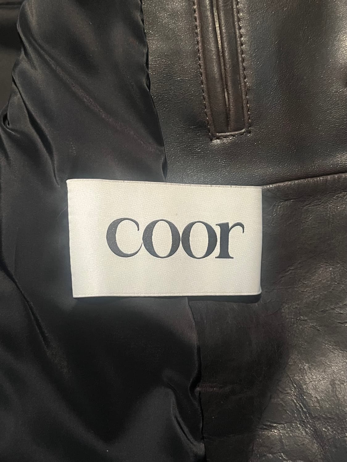 (L) 쿠어 램스킨 포켓 트러커 자켓 다크브라운 Coor 상품이미지4