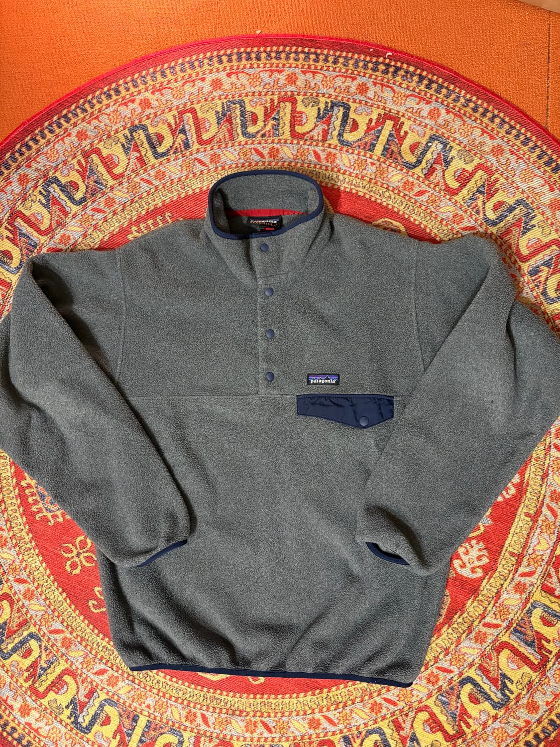 파타고니아 빈티지 신칠라 스냅 풀오버 그레이 네이비 상품이미지1