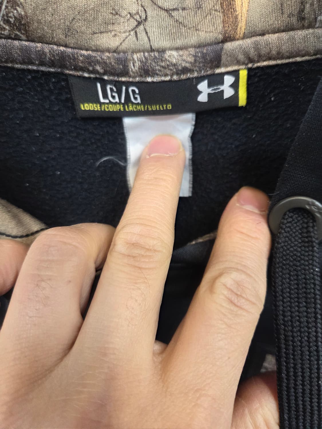 언더아머 스톰 리얼트리 로고 기능성 후드티 xl 상품이미지5