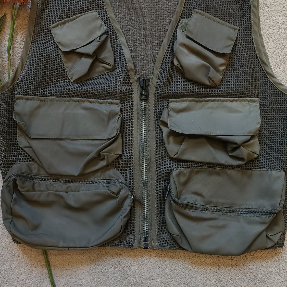 오리지널 미군 헬리콥터 조종사 에어포스 멀티포켓 메쉬 베스트 M 상품이미지5