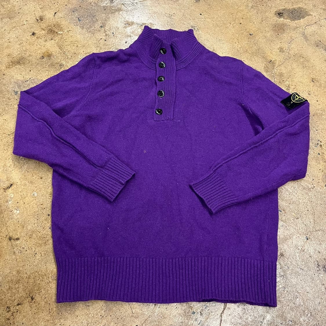 [정품/XXXL] 스톤아일랜드 하프집업 버튼 니트 퍼플 b10 상품이미지2