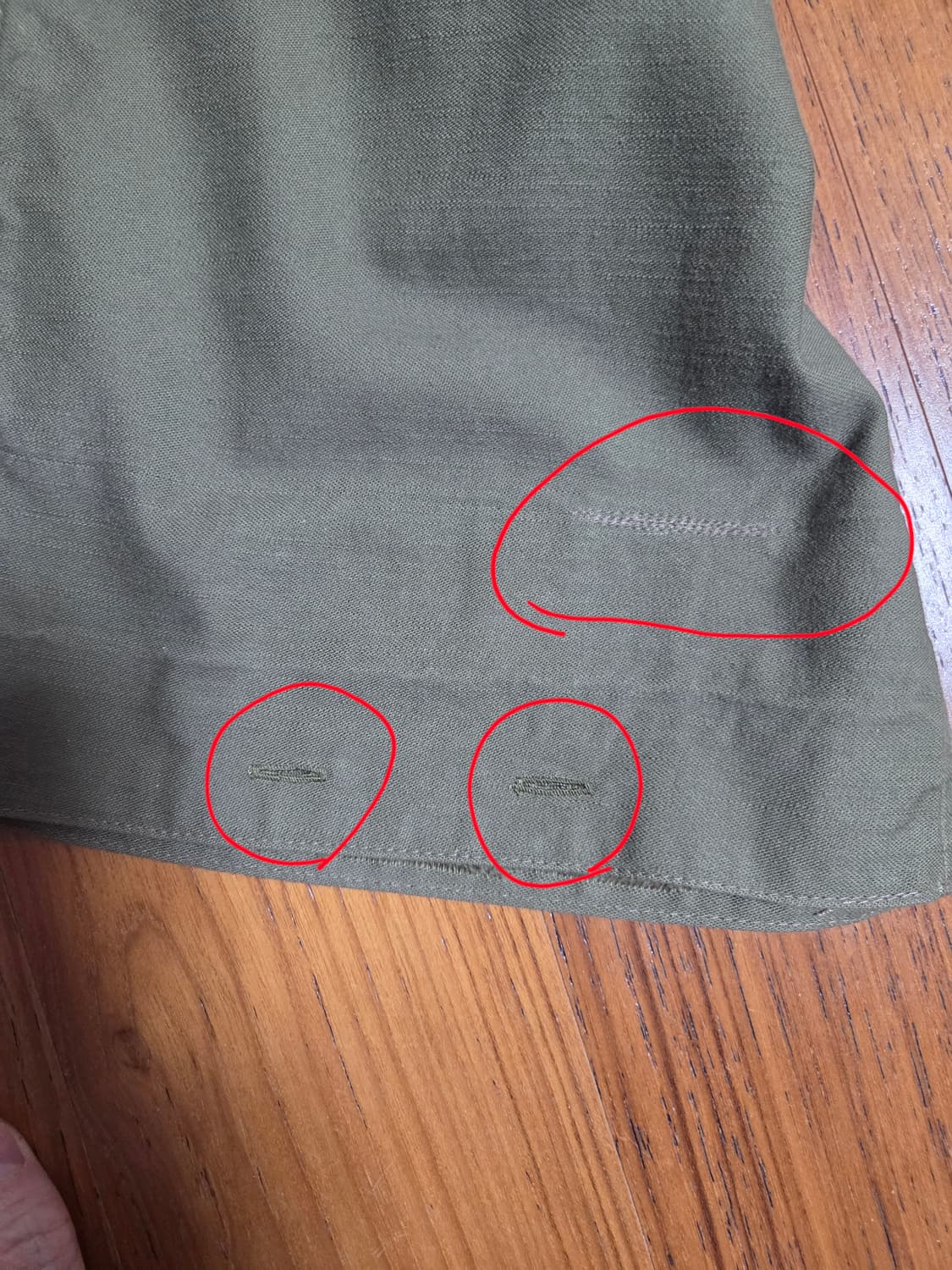 니들스 카키색 퍼티그 팬츠 상품이미지7