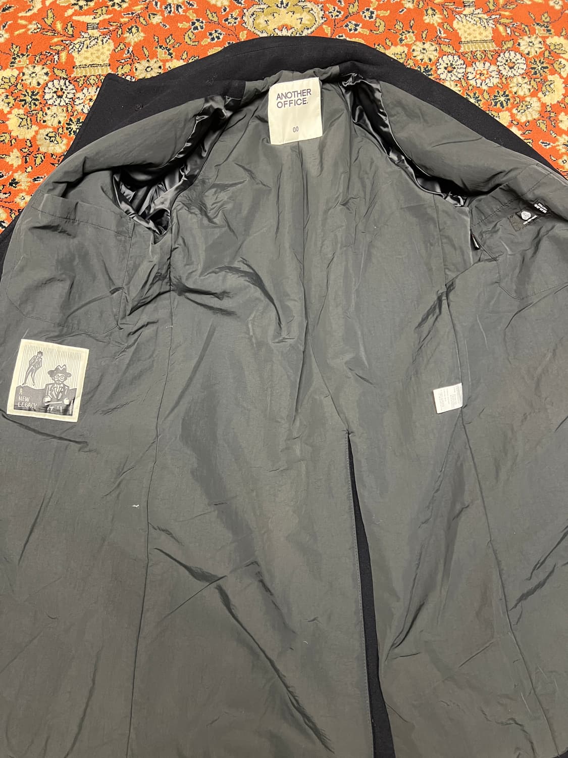 [00] 어나더오피스 보이저 발마칸 코트 네이비 상품이미지4