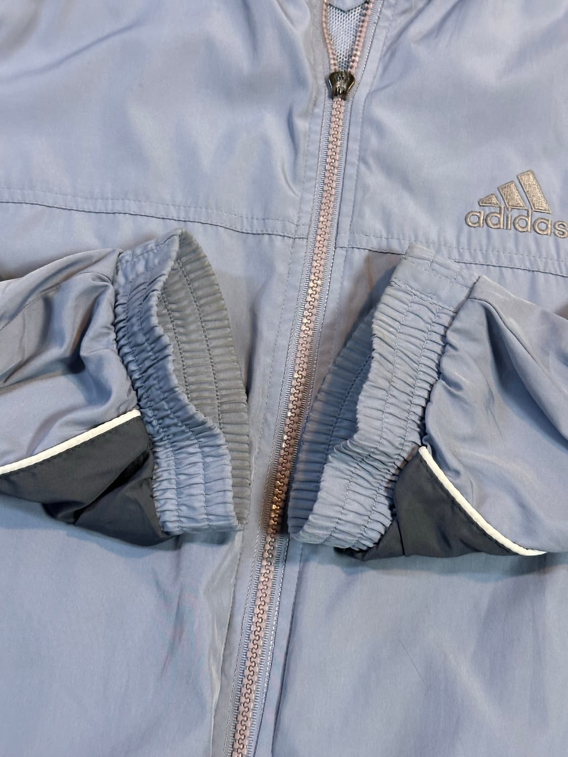희귀) 00's 아디다스 올드스쿨 삼각로고 배색 바람막이 자켓 상품이미지6