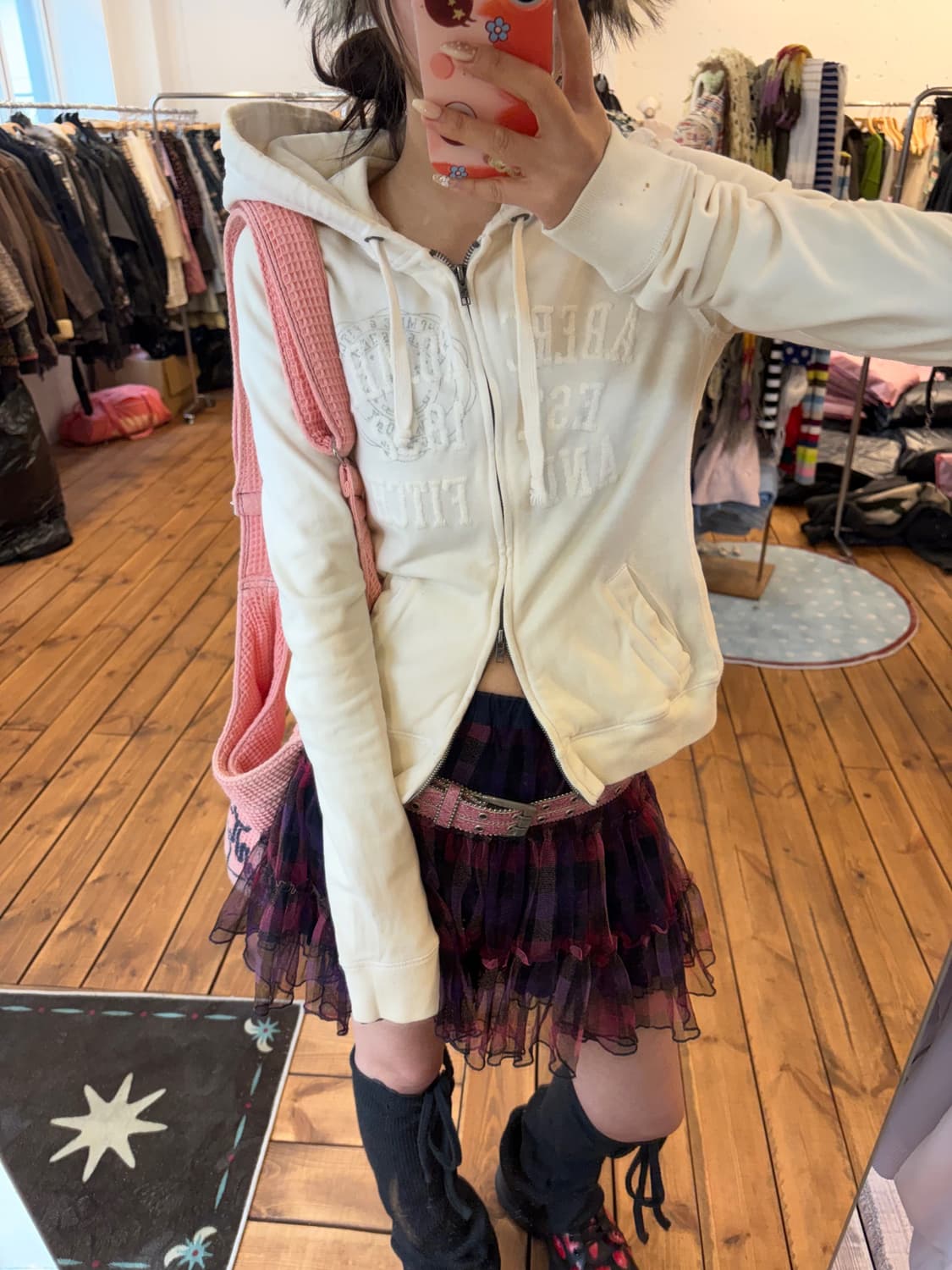 아베크롬비 크림 투웨이 후드집업 상품이미지2