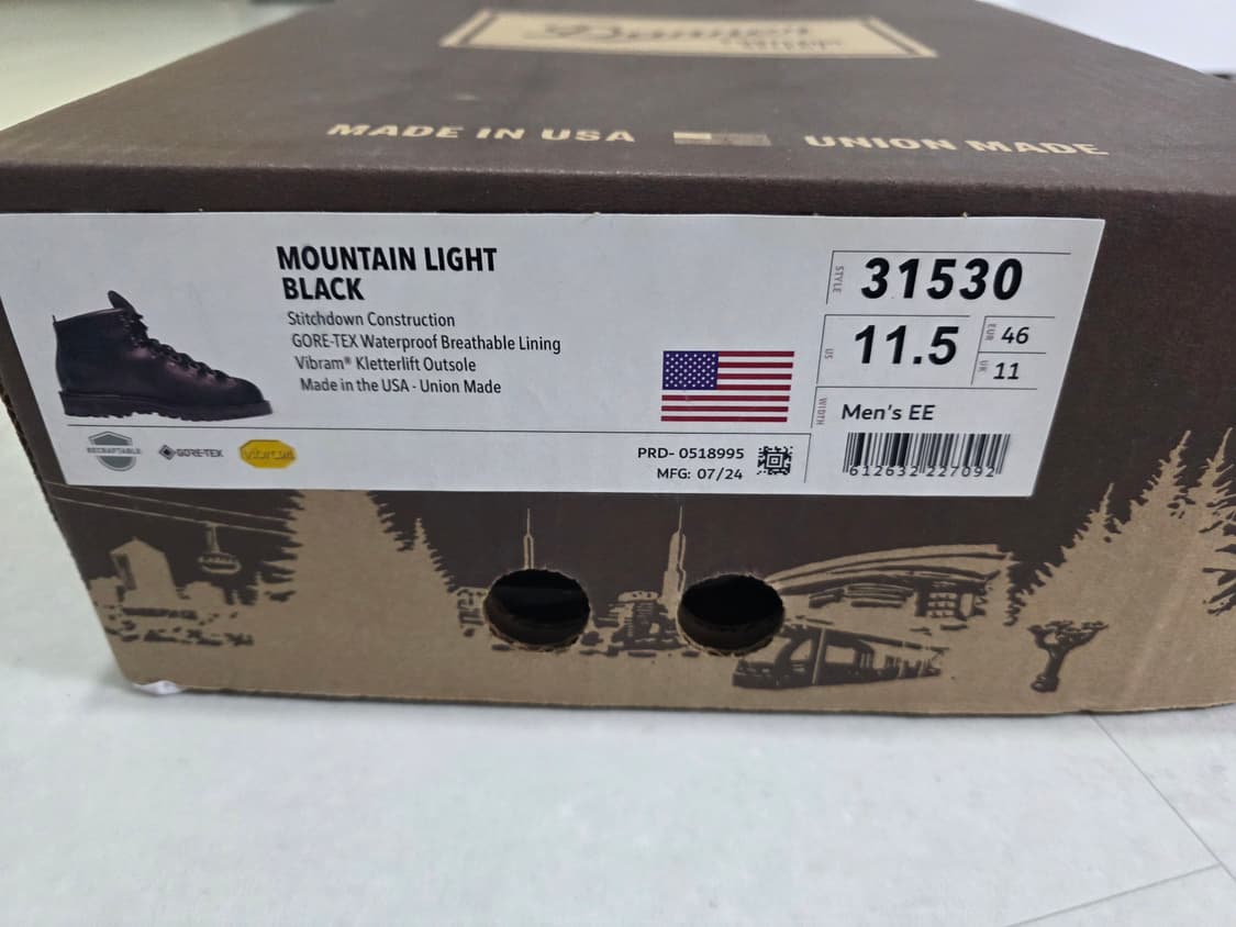 [새상품] 대너 마운틴 라이트 블랙 부츠 11.5 EE 상품이미지2