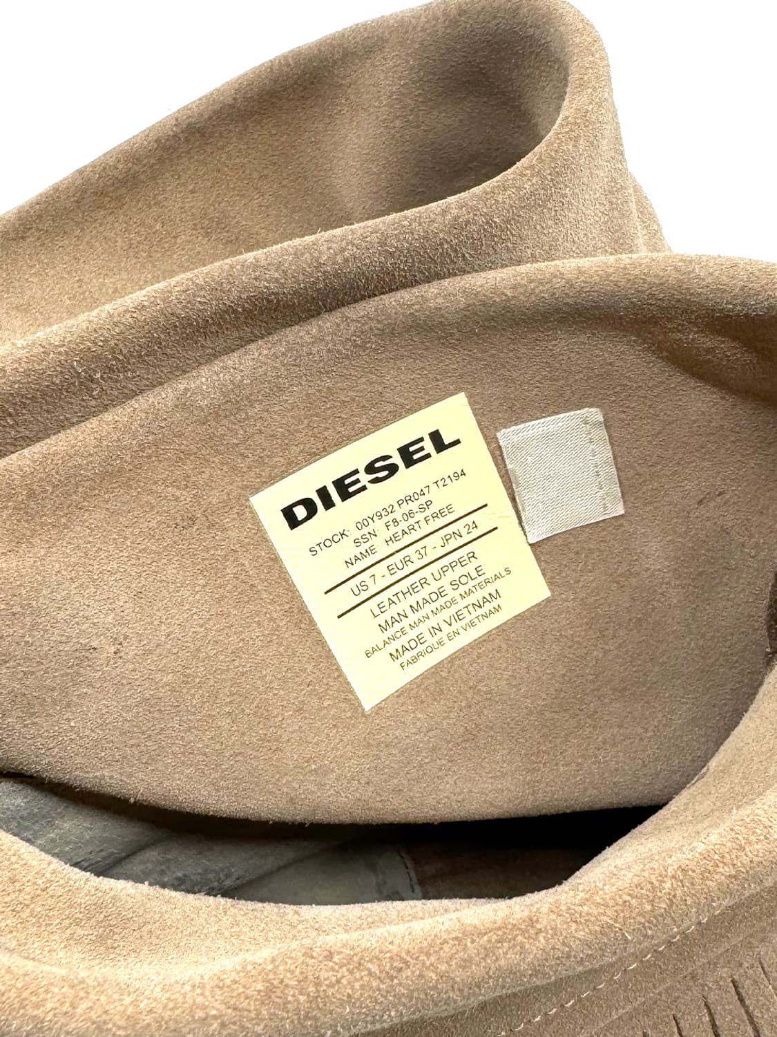 DIESEL Suede Fringe Moccasin Boots/ 37 상품이미지7