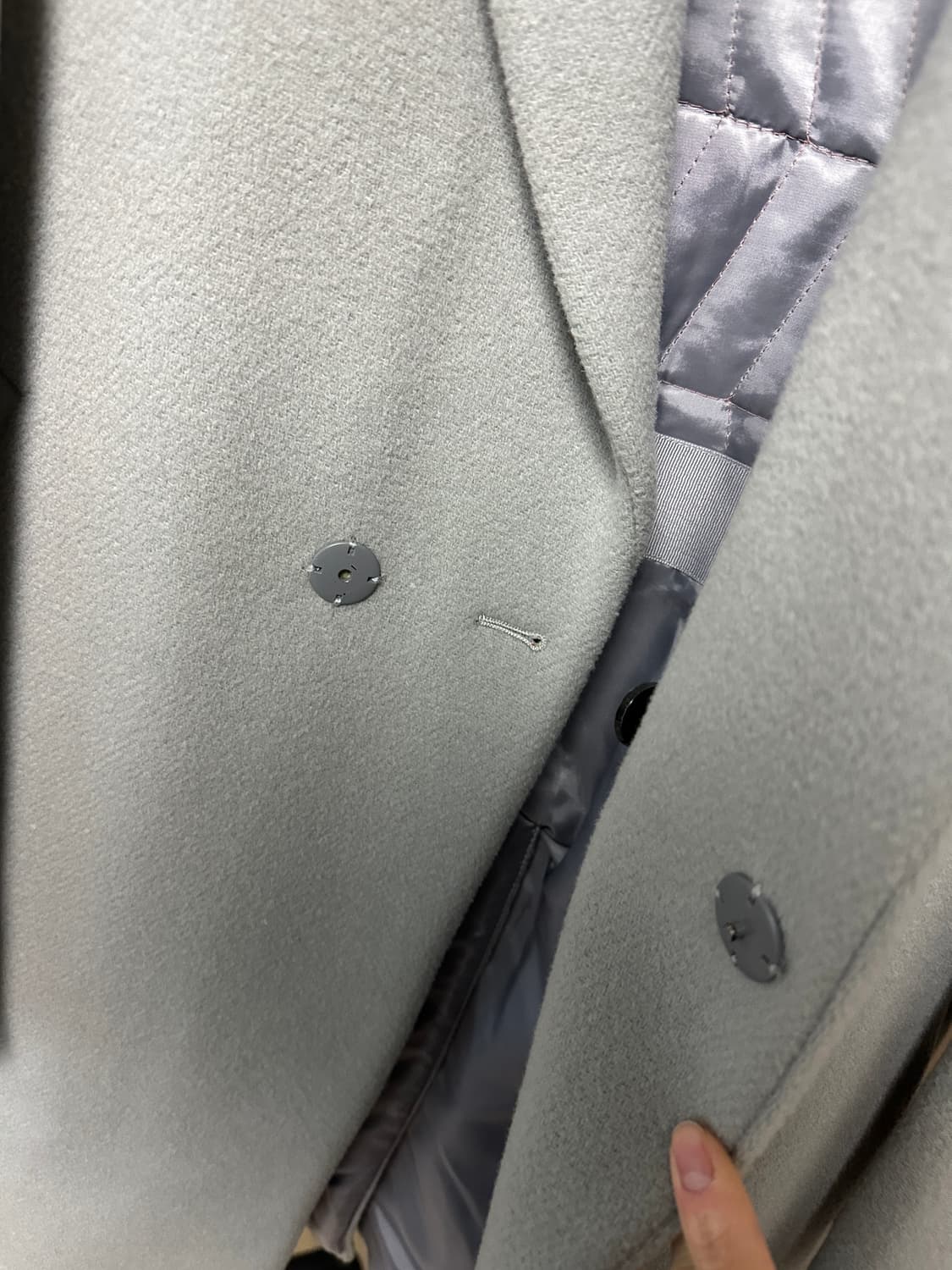 지오지아 반더블 모직코트 95 그레이 상품이미지2