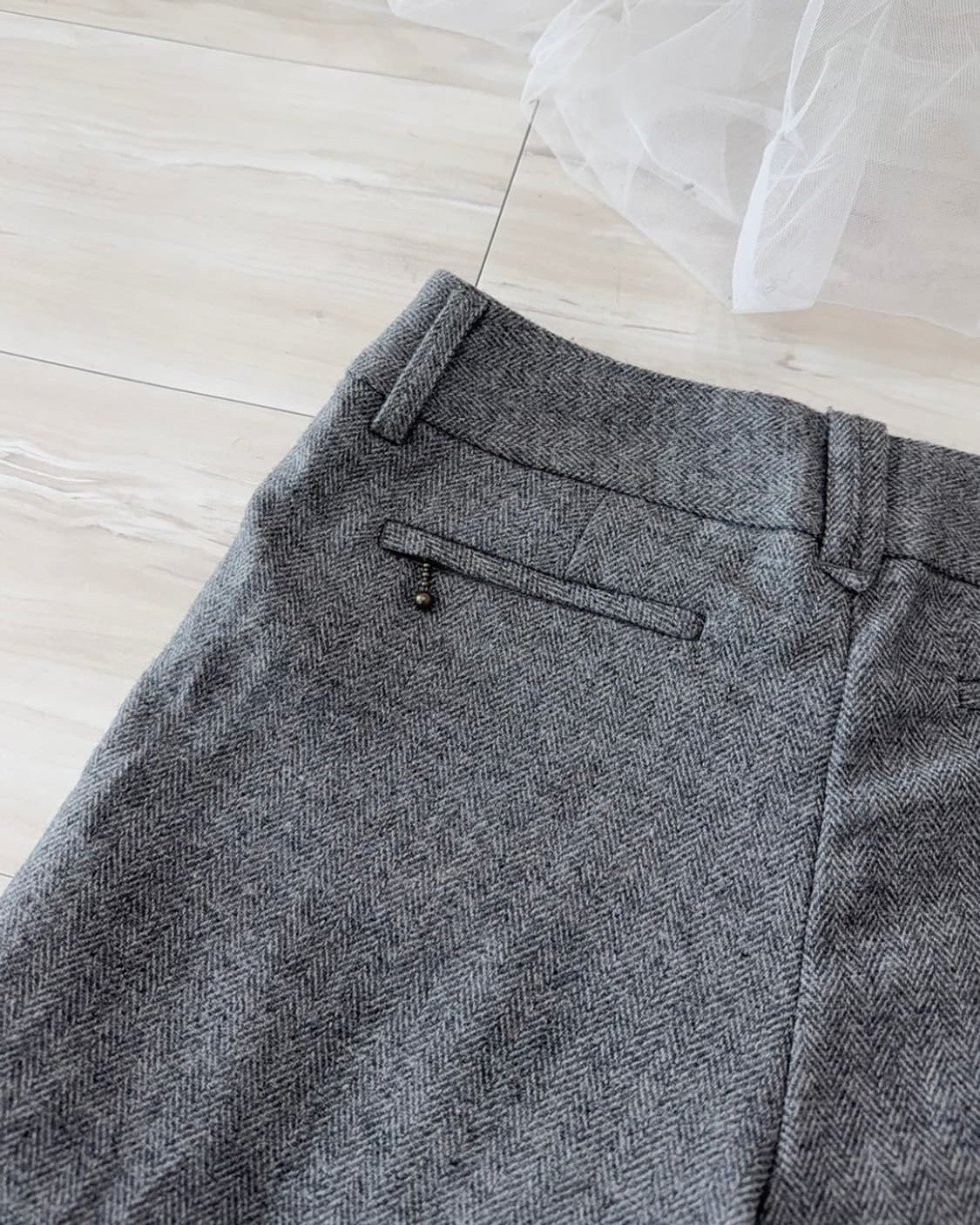 charcoal gray mini skirt-pants  상품이미지5