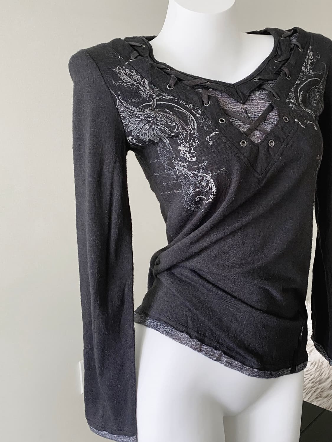 오즈 크로스 레이스업 롱슬리브 상품이미지3