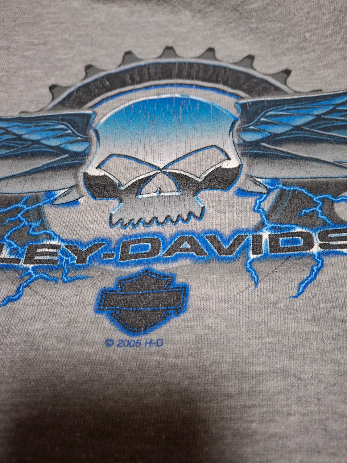 00s 할리데이비슨 feel the thunder 라이트닝 썬더 스웻 상품이미지5