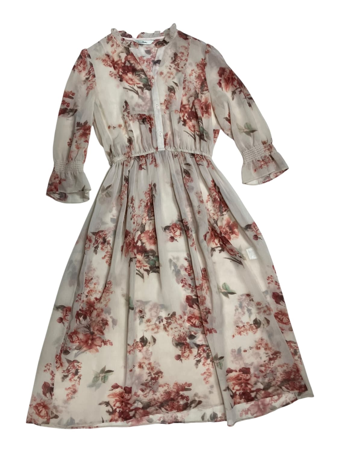 Roem 플라워 패턴 롱 쉬폰 원피스 M 상품이미지3