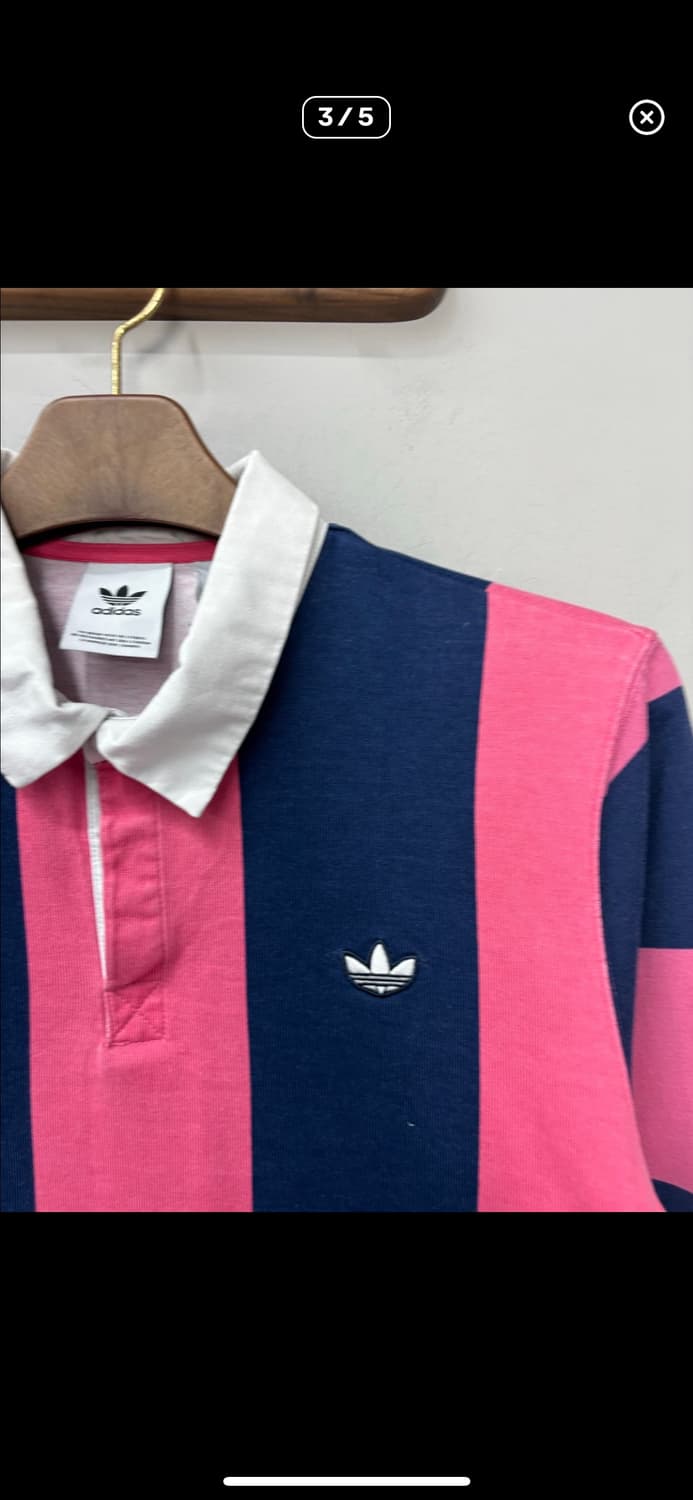 아디다스 잠스탁 럭비 폴로 핑크네이비 카라티 H1061 상품이미지3
