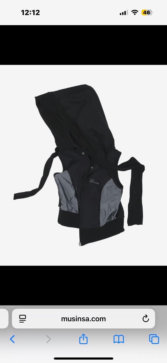 오호스 머플러 복서 후디 집업 블랙 상품이미지1