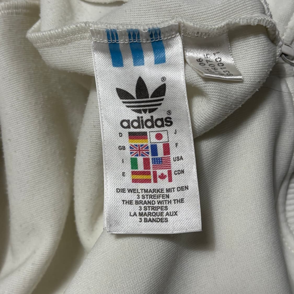 95 아디다스 여성용 핑크 삼선 화이트 후드 집업 상품이미지7