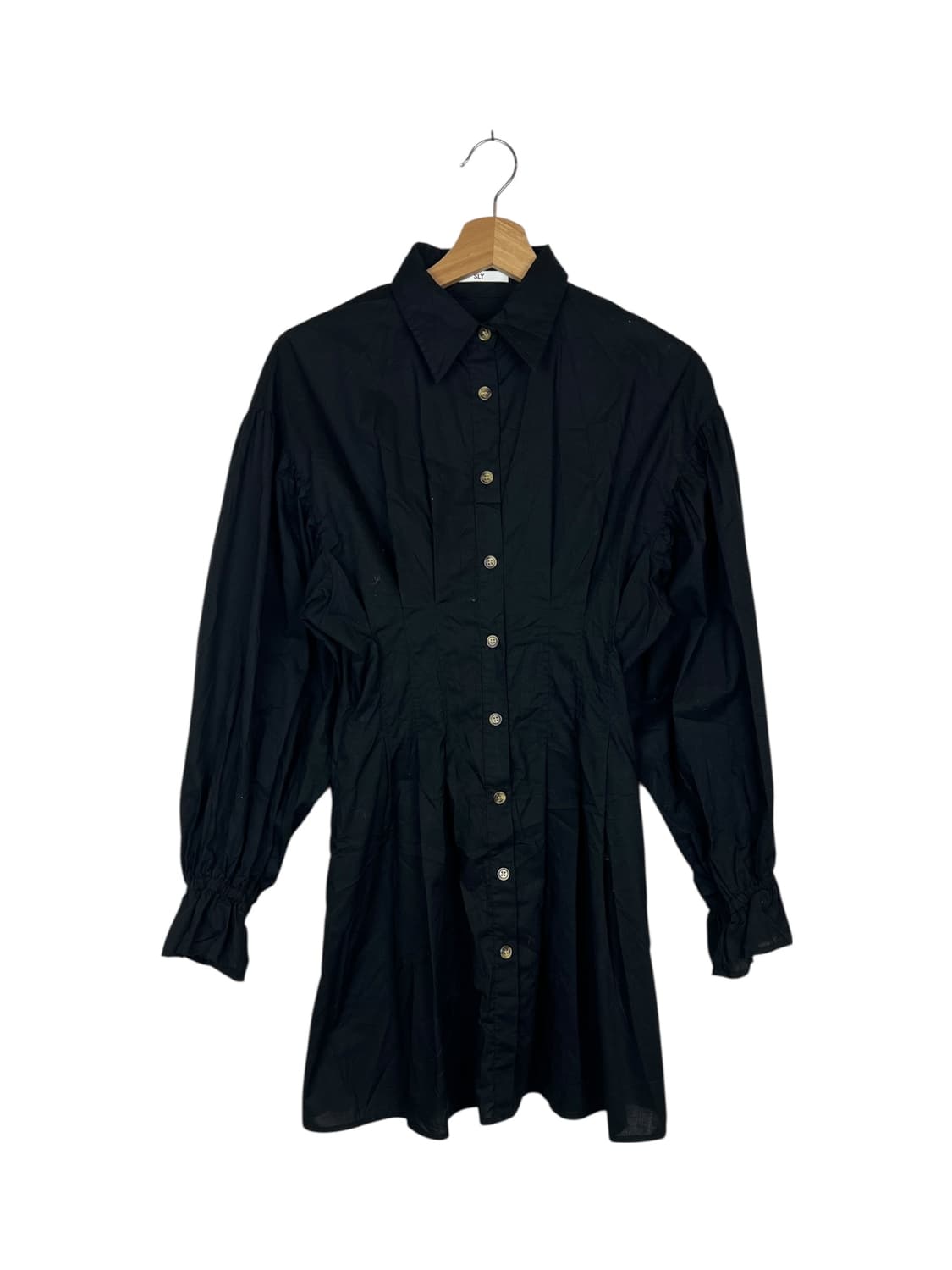 SLY 블랙 허리 셔링 셔츠 원피스 SIZE 1 상품이미지1