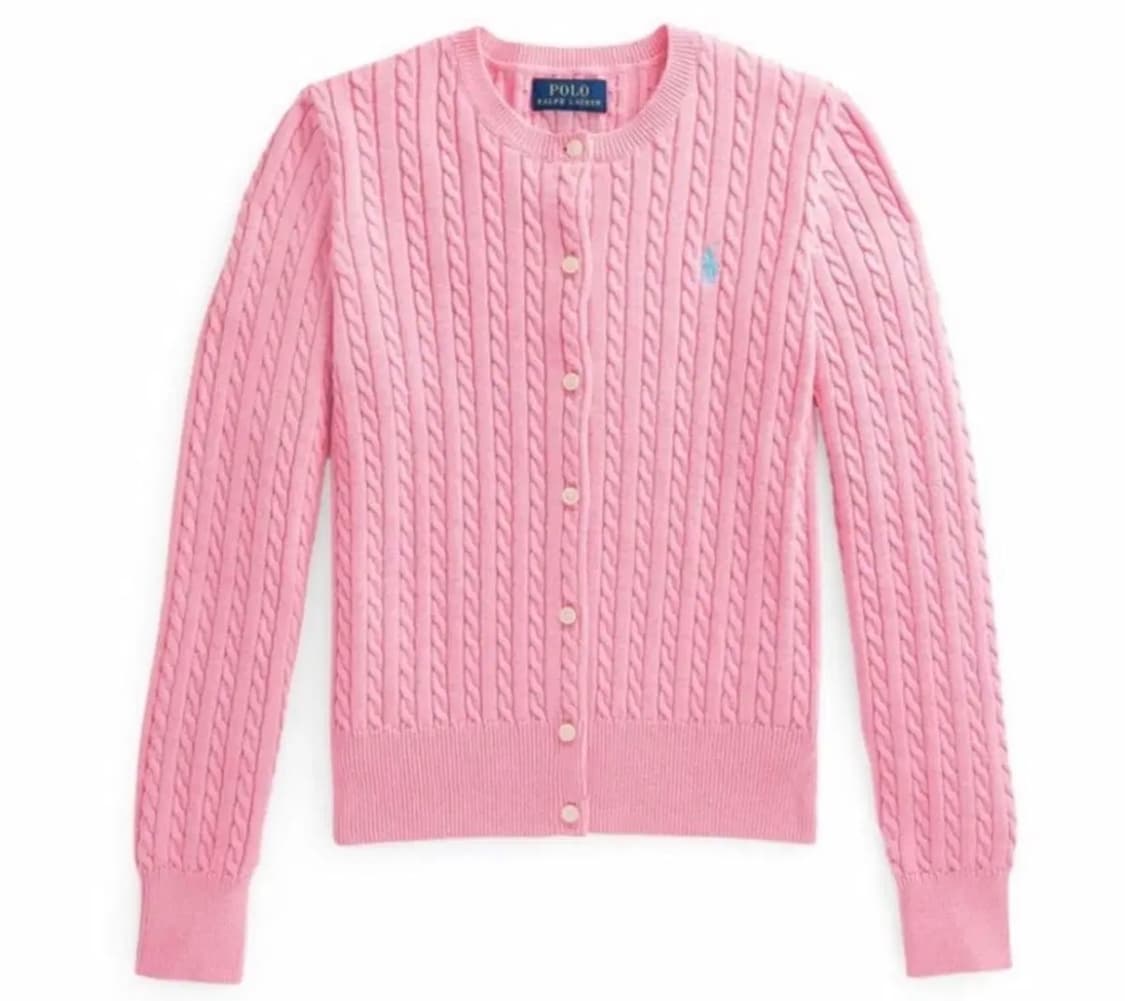 폴로 랄프로렌 하버핑크 케이블 니트 가디건 스웨터 빈티지 집업 후드 상품이미지1