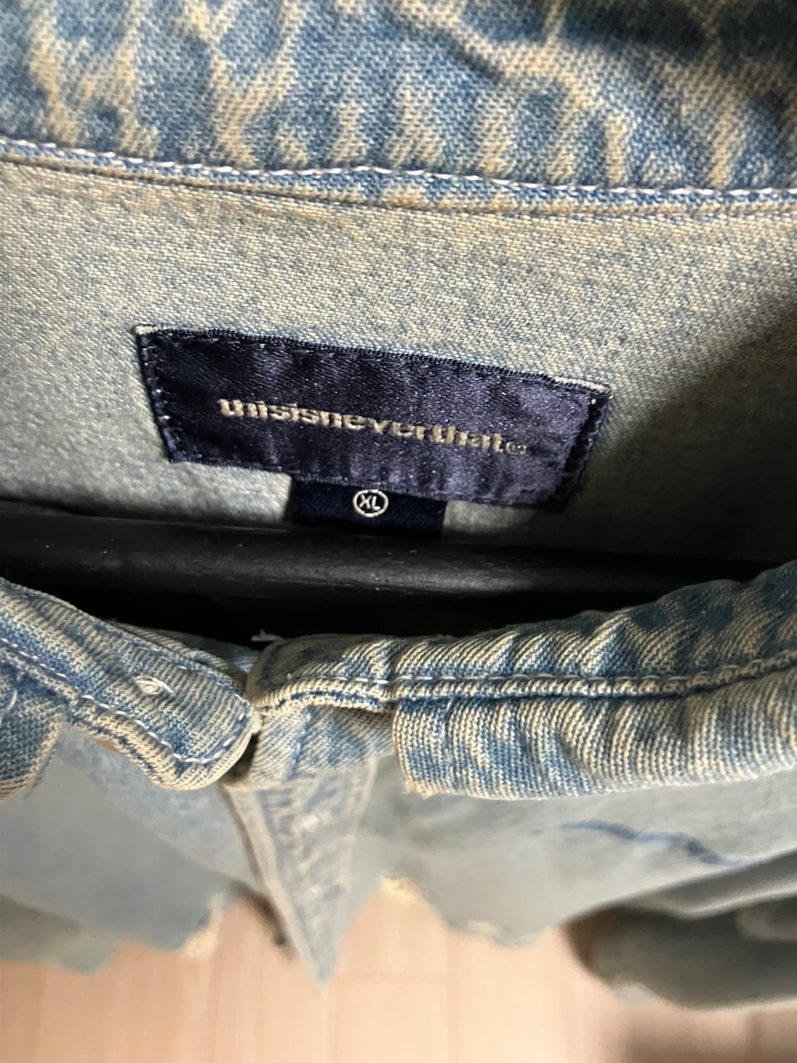 (XL) 디스이즈네버댓 데미지드 데님 셔츠 상품이미지4