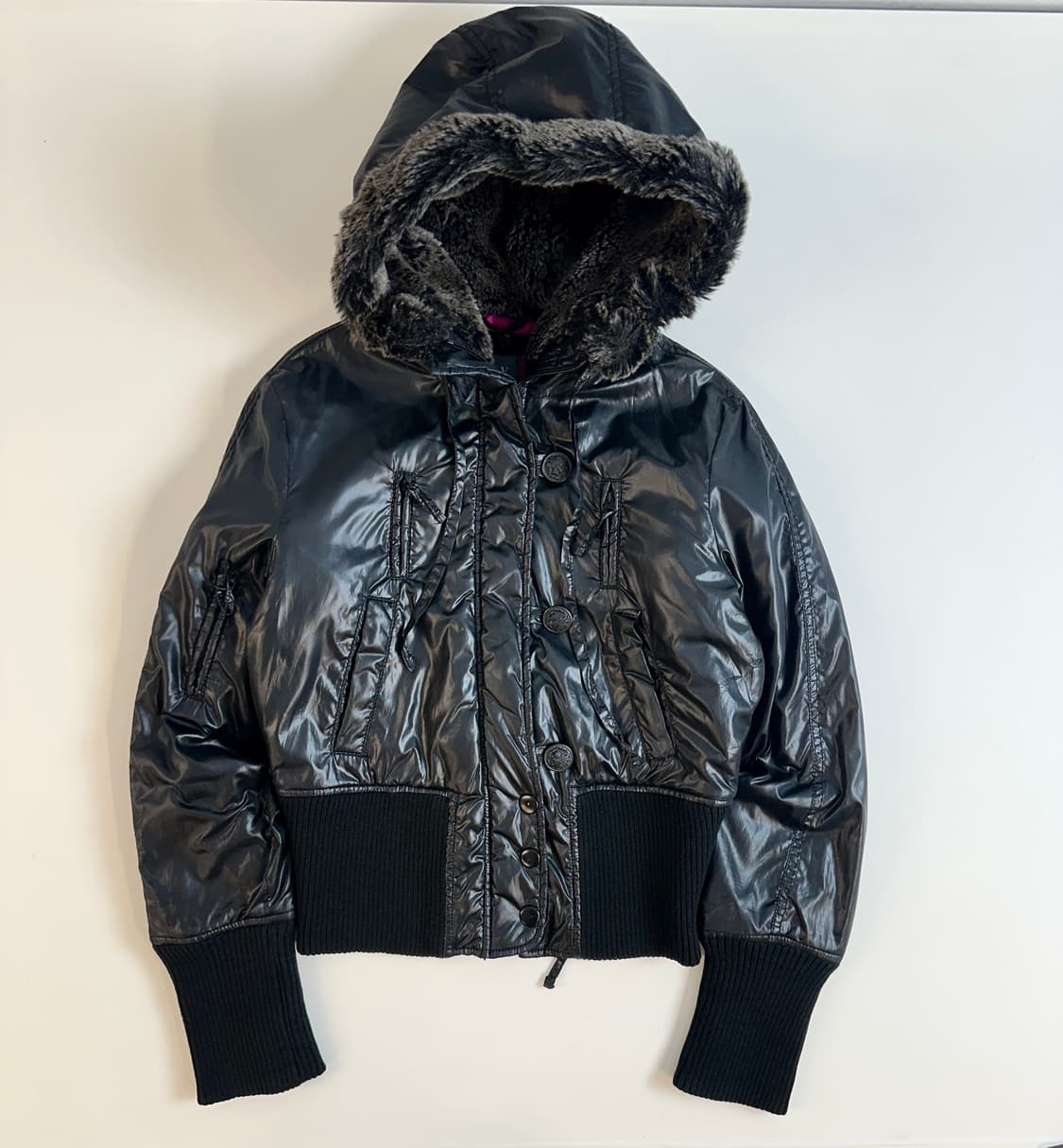 A/X 퍼넬넥 후드 2way 패딩점퍼 m 상품이미지1