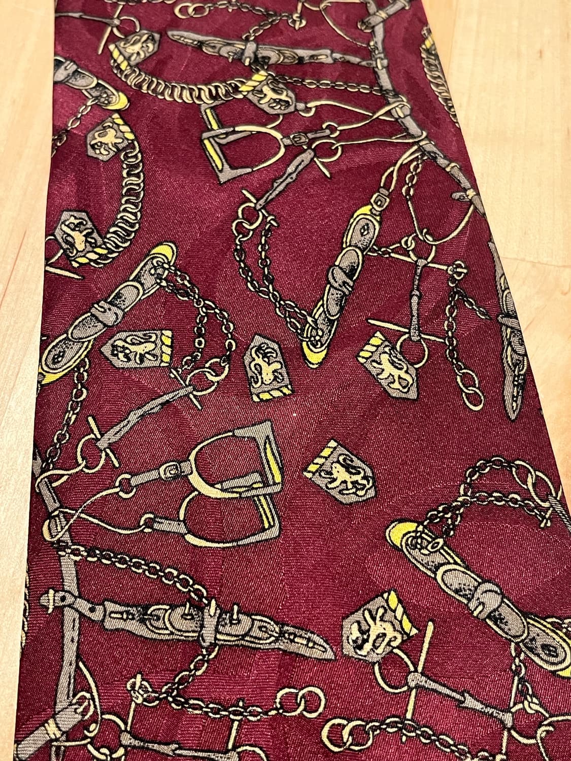 [새상품급] 로베르타 발디니 파리 - 클래식 100% 실크 넥타이 (와인 상품이미지7