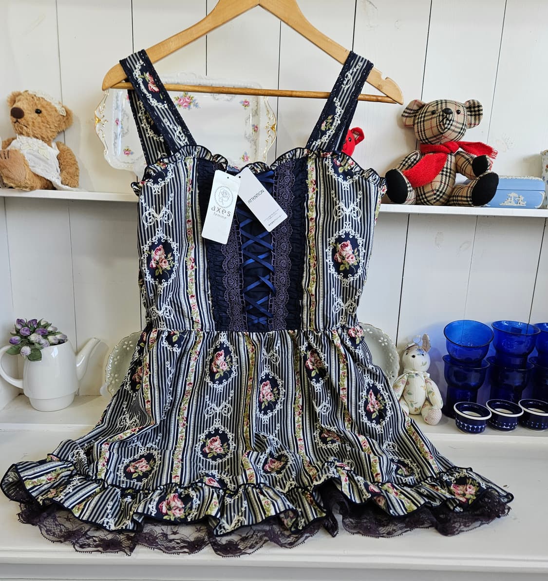 Axes Femme 로즈 스트라이프 코르셋 원피스 상품이미지1