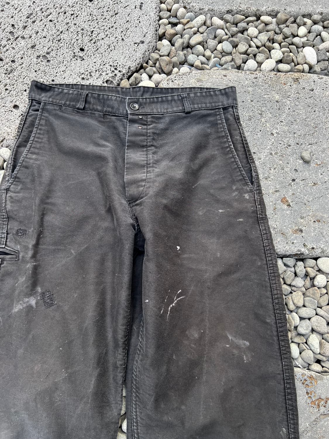 (34인치)OLD EURO BLACK MOLESKIN 블랙몰스킨워크팬츠 상품이미지7
