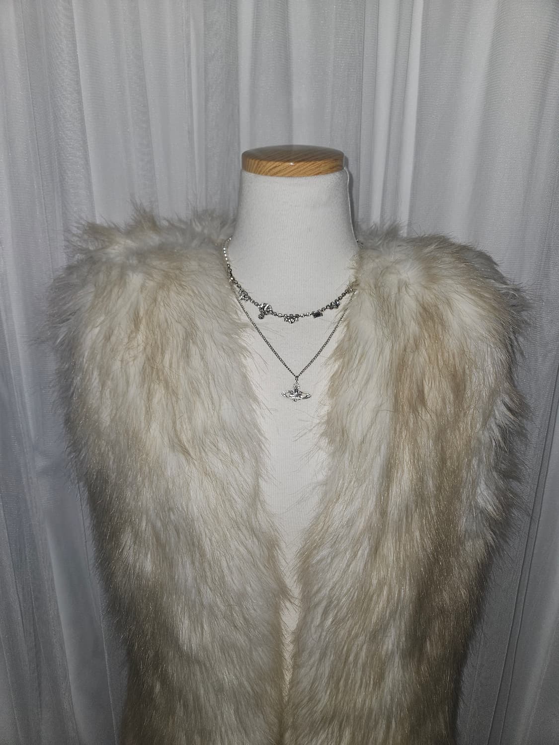 빈티지 히메 로걀 퍼 베스트 상품이미지3