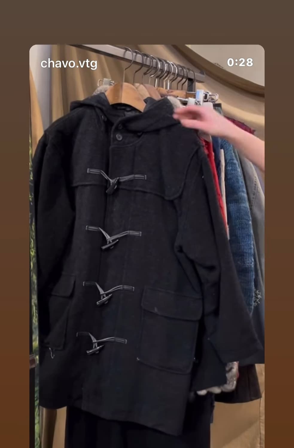 빈티지 모리걸 더플코트 떡볶이 울코트 상품이미지1