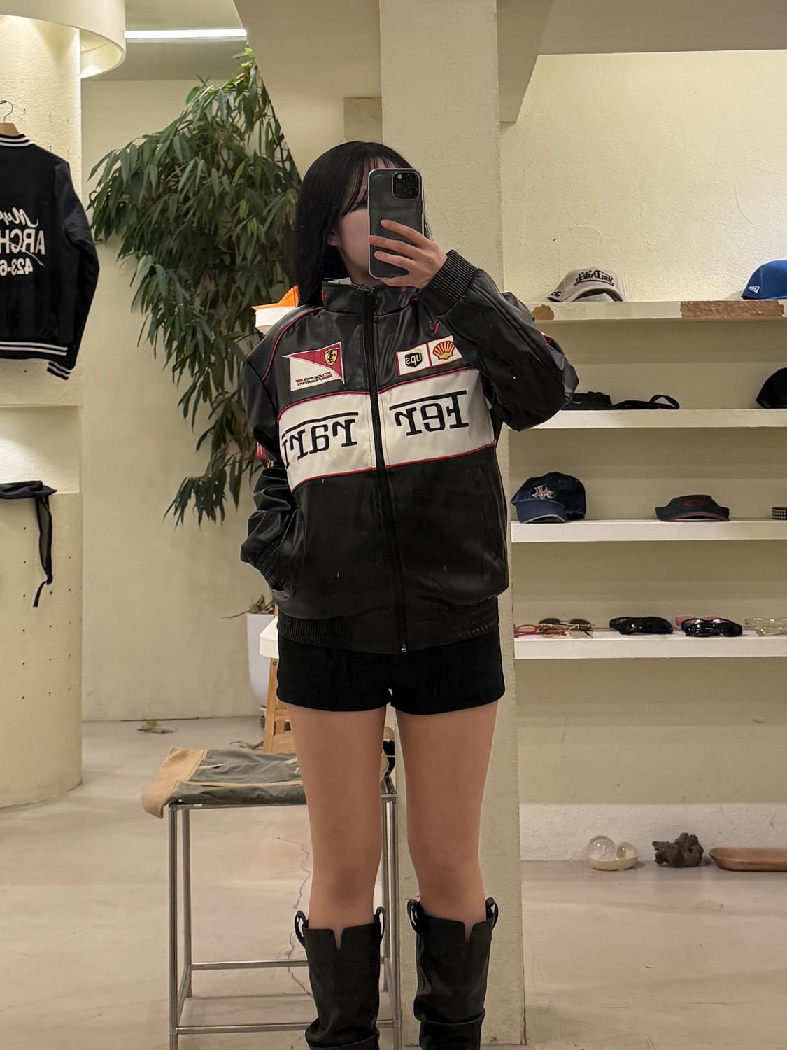 빈티지 페라리 스폰서 빅로고 레더 자켓 U274 상품이미지1