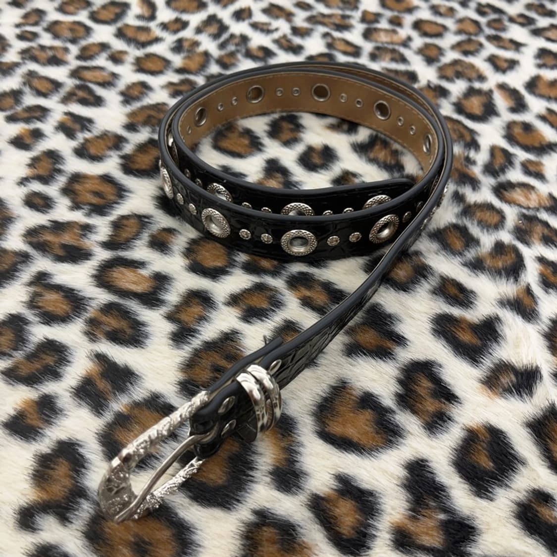 빈티지 스트릿 보헤미안 락시크 펀칭 가죽 벨트 C09688 상품이미지3