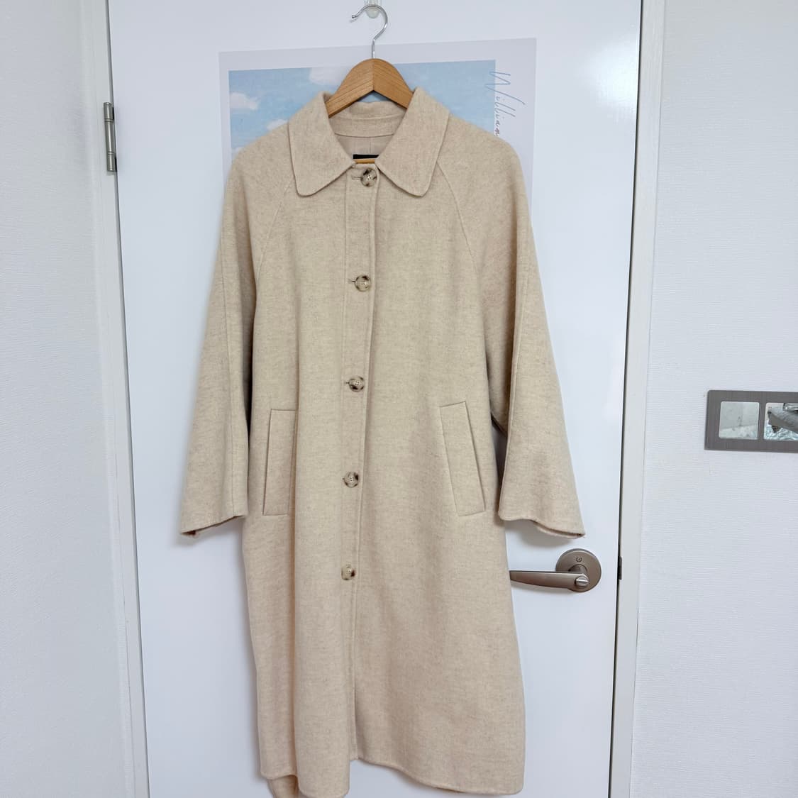 룩캐스트 레글런 핸드메이드 울 코트 S 상품이미지2