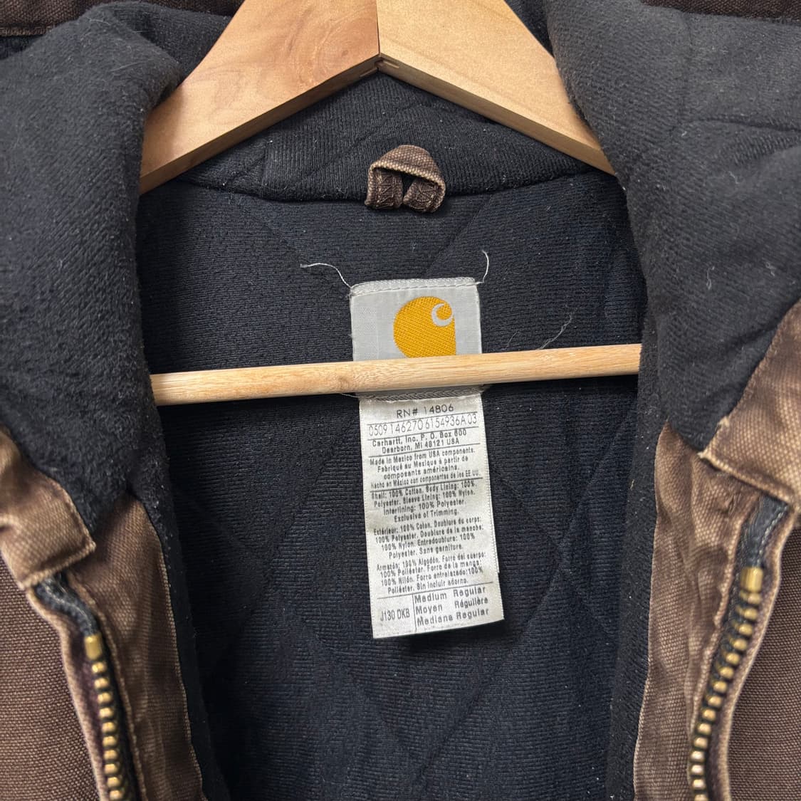 칼하트 J130 브라운 덕액티브 자켓 상품이미지4