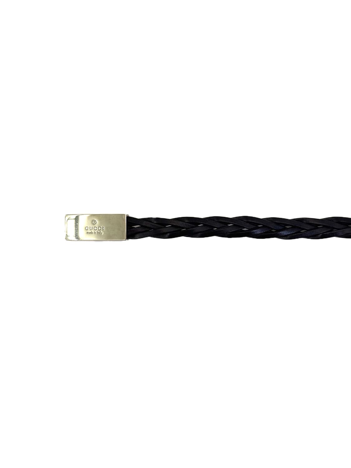 Gucci Plate Braided Leather Belt/ 75 상품이미지4
