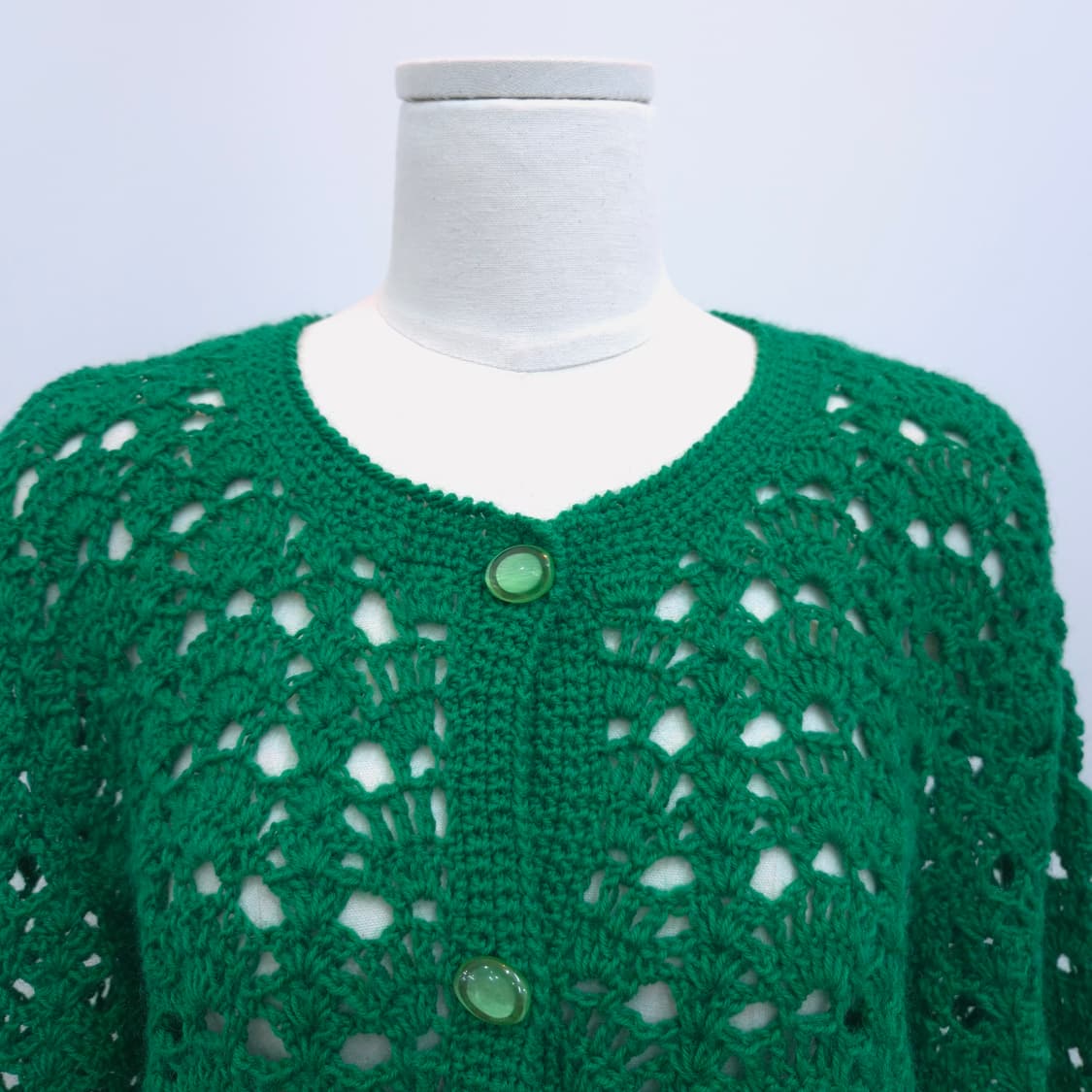 그린 크로셰 핸드메이드 가디건 상품이미지2