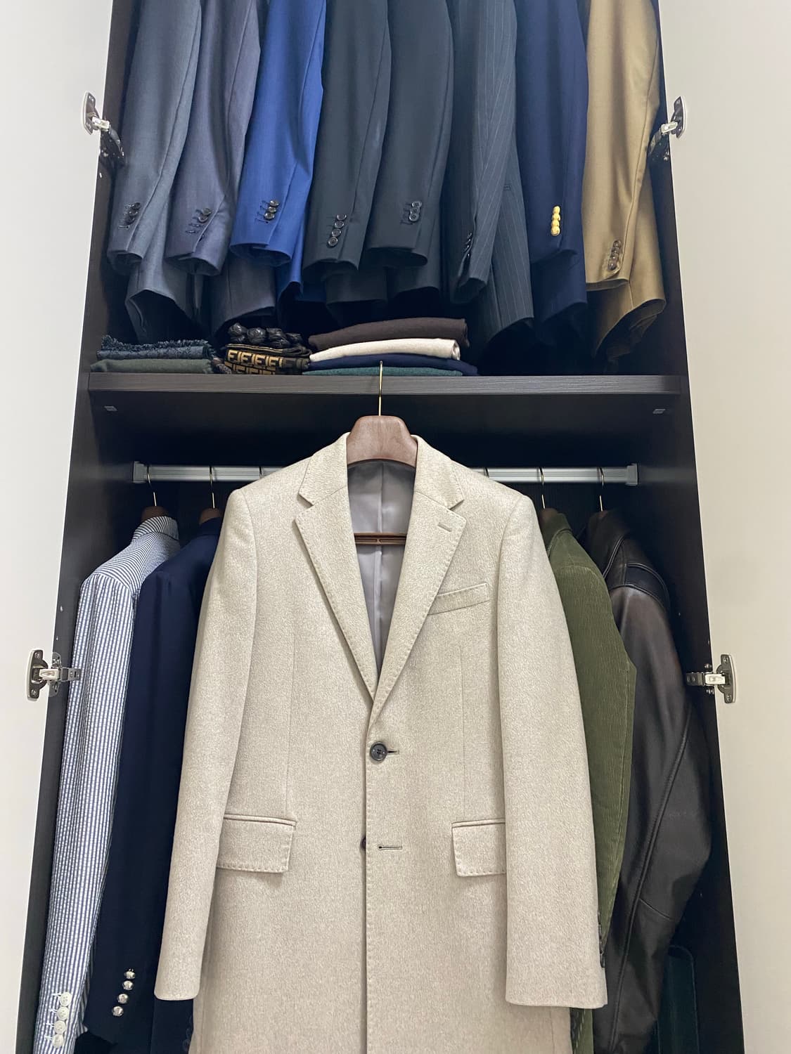 콜롬보(COLOMBO) 캐시미어 100% 아이보리 코트(95-100) 상품이미지1